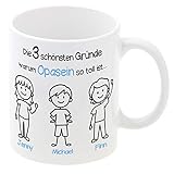 ✅ MIT SPRUCH: Der Schriftzug „Der schönste Grund, warum Opasein so toll ist…“ wird an die Anzahl der Enkelkinder angepasst und ist somit perfekt auf Deine Familie zugeschnitten.