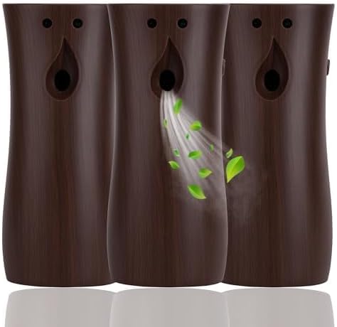 Dispensador automático de ambientador en aerosol, 3 unidades, montado en la pared o independiente, múltiples ajustes de tiempo, uso comercial y