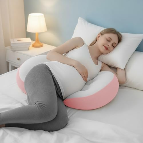 Image of StarAndDaisy Pregnancy Pillow for Women | Maternity Pillow for Pregnancy Sleeping with Cuddle Pillow with Belly Support, Leg Support, Adjustable Butterfly Design (Pink)