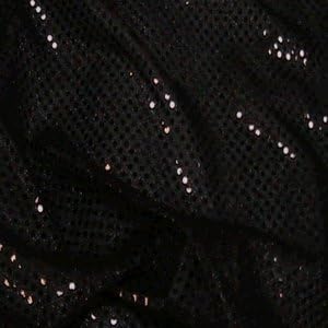 Black Sequins Dress Fabric - per metre