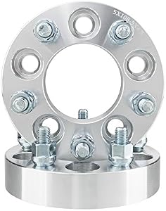 AutoForever 2PCS 1.25" Wheel Spacers 5x108 to 5x114.3 Wheel Spacer Adapters 5X4.25 to 5X4.5 5lug Compatible with Ford Taurus FocusJaguar XK XKRLincoln MKZVolvo S60(12x1.5 Studs 73.1mm Bore)