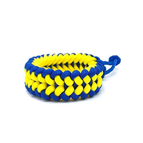 Lamibee Ukraine Flag Proud Bracelet, Ukraina Proudly Bracelet, Paracord Wrist Wrap Bracelet, Survial Braided Bracelets For Men, Husband, Father, Teen Boy Camping, Fishing, Military Gear Army Theme Gifts #TOP2