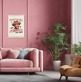 KRHFG Funny Pink Highland Cow Wall Art Poster Framed, Cow Lover Gifts for Women, Sarcastic Western Cow Hanging Canvas Prints Wall Decor for Home Office, 12x16 Inch