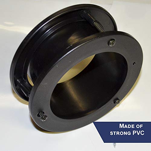 4" Garage Door Exhaust Port - Garage Door Exhaust - Fresh Air Port for Up to 2" Thick Doors Exhaust Port - for Garage Doors, Walls - Fresh Air Vent Self Closing - Air Vents for Door Garage