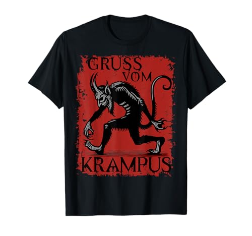 Gruss Vom Krampus. Dark Christmas Greetings From The Krampus T-Shirt