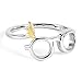Produktbild The Carat Shop Offizieller Harry Potter Ring mit Blitzschraube und Brille, Sterlingsilber, Größe M
