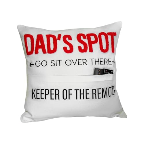 Personalized Dad Armchair Pillow with Utility Pocket