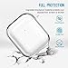 Valkit Compatible AirPod Case Cover, Clear Airpods Case with Keychain Soft TPU Protective Cover Shockproof Case for Girls Women Men Compatible with Apple AirPods Charging Case 2 & 1 - Transparent