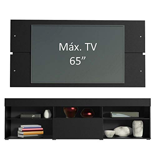 Rack com Painel para Tv até 65 Polegadas Madesa Miami - Preto