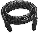 Einhell Manguera de Aspiración, con terminales de PVC, Color Negro, 7 m