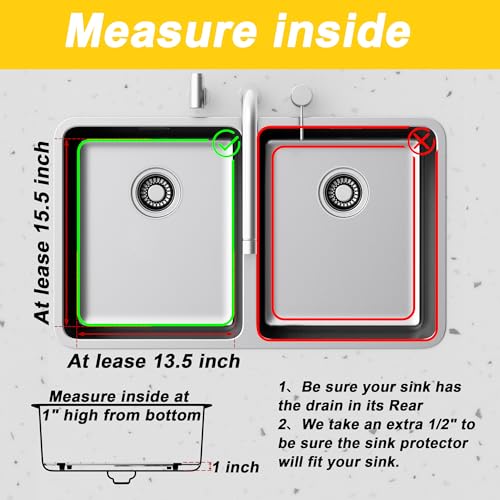 Rejilla protectora para fregadero de acero inoxidable, 2 unidades miniatura 4