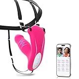 LZYLWC Tragbarer Vibrator mit Stoßfunktion – Wearable Dildo, App- und Fernbedienung, Analvibrator & G-Punkt Vibrator, Sexspielzeug für Paare und Frauen