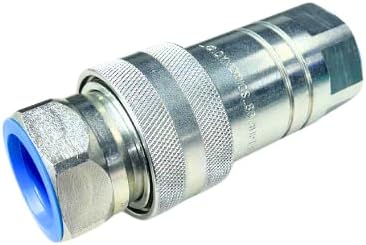 1" AG ISO 5675 Hydraulic Quick Connect Pioneer Style Couplers, 1" NPT Thread, 1 set with yellow dust caps included