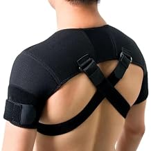 VIDECOR Double Shoulder Support Shoulder Wrap Protector Shoulder Strap Brace, Adjustable Shoulder Support Brace, Shoulder Support for Pain Relief & Injury Preventio for Men and Women