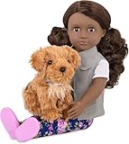 Our Generation – Malia – 46 cm-Puppe & Haustier – Braune Augen & brünettes Haar – Pudel Plüschtier – Vorgetäuschtes Spiel – Spielzeug für Kinder ab 3 Jahren