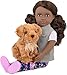 Our Generation – Malia – 46 cm-Puppe & Haustier – Braune Augen & brünettes Haar – Pudel Plüschtier – Vorgetäuschtes Spiel – Spielzeug für Kinder ab 3 Jahren
