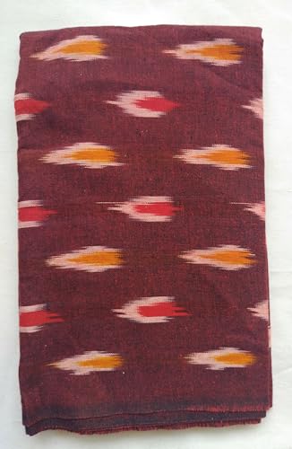 Image of Cotton Pochampally ikat unstitched blouse, Kurthi, long frock fabric material for women (1 meter, 2 meters & 3 meters)