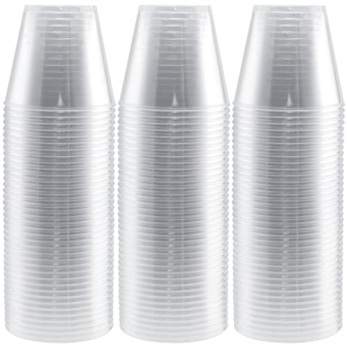 ZEONHAK 120 Stück transparente Kunststoff-Schnapsgläser, Einweg-Plastikbecher, runde Schnapsbecher für Whiskey, Wodka, Saft, Limonade, Jello-Shot, Dessert, Bar, Partys Cover