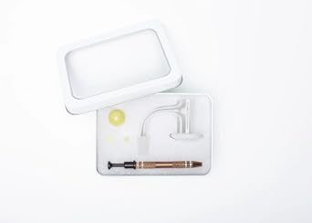 Kromedome Full Weld Glass Aromatherapy Blender Set Premium Heat-Resistant Quartz Diffuser Accessory with Seamless Design, Airflow Optimized Chamber, Matching Glass Marbles & Stainless Precision Tool