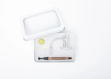 Kromedome Full Weld Glass Aromatherapy Blender Set Premium Heat-Resistant Quartz Diffuser Accessory with Seamless Design, Airflow Optimized Chamber, Matching Glass Marbles & Stainless Precision Tool