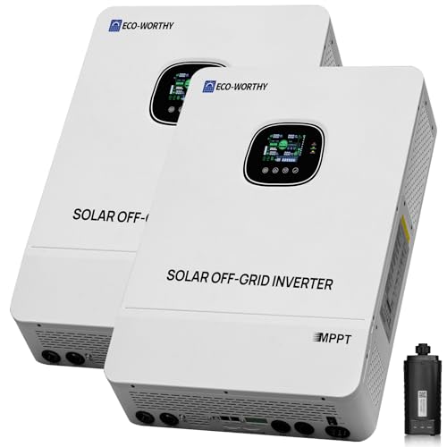 Image of ECO-WORTHY 20000W Solar Inverter 48 Volt Inverter Pure Sine Wave UL1741,120V/240V Single/Split-Phase,Support Parallel,Built-in 2 MPPT Solar Controllers,Solar Inverter Charger for Home Off Grid