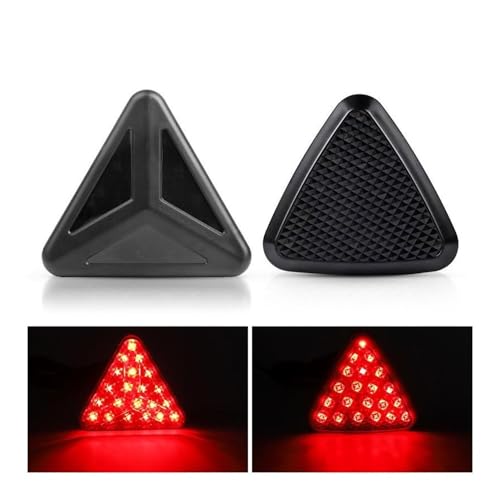 Feu arrière triangulaire à LED 12V pour plaque de moto
