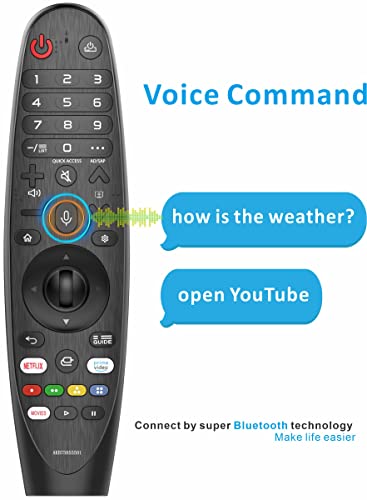 Universal Lg Magic Remote Control For Smart Tv Mr21Ga Mr20Ga Mr19Ba Akb75855501 With Pointer, Voice And Mouse, Netflix And Prime Video Hot Keys, Google/Alexa Voice Function #TOP3
