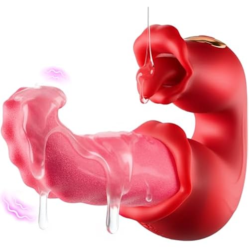 Sex Toys Vibrator, Adult Toys for Women Thrusting Vibrators Dildo Rose Sex Toy with 10 Licking & Vibration Modes, G-spot Clit Stimulator Pleasure Tools for Female Adult Toy