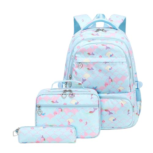 Grand sac de livre de grande capacité contre la surcharge scolaire avec lunch bag