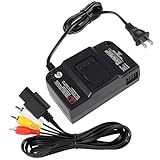 N64 Power Supply with N64 AV Cable and N64 Power Cord, Composite Cable Video Cord & Replacement AC Power Supply Adapter Set to External TV Screen Monitor
