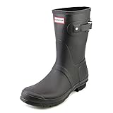 Hunter Women's Boots Original Short Snow Rain Boots Water Boots Unisex - Black - 9
