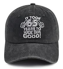 65th Birthday Embroidered Black