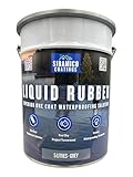 Siramico Coatings Liquid Rubber Roof Coating | 5 Litres | Instant Leak Seal Technology I Quick Drying, One Coat Waterproofing Sealant | Black, Grey & Clear (Grey, 5 Liters)