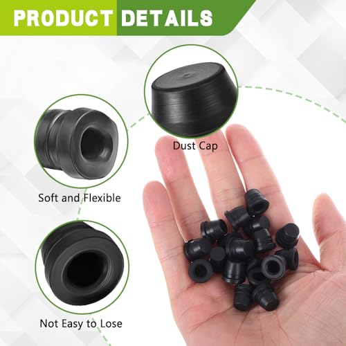 Lyxheth 18PCS Car Brake Bleeder Screw Caps, Grease Fitting Caps, Rubber Auto Grease Fitting Dust Zerk Covers, Waterproof Vehicle Brake Bleeder Nipple Caplier Accessories Universal for Car SUV Truck