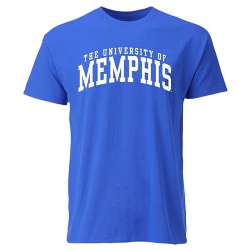 Barnesmith University of Memphis Tigers Short Sleeve Adult Unisex T-Shirt, Classic, Royal Blue, Large