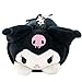 AI ACCESSORY INNOVATIONS Kuromi Soft Plush Multi-Function Storage Case, Hello Kitty Plush Bag Charm with 3D Features, Black