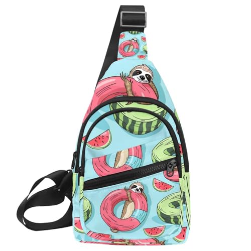 Sac banane d'été à bandoulière avec motif paresseux pour le sport