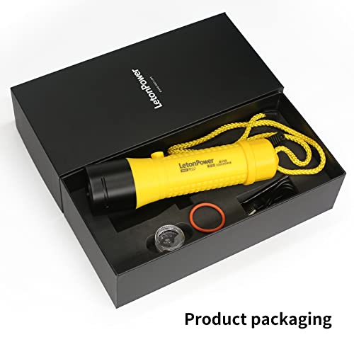 Lanterna de mergulho,LetonPower lanterna de mergulho profissional,1500 lumens lanterna a prova d'ág