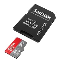 SanDisk Ultra 64 GB microSDXC Memory Card + SD Adapter with A1 App Performance Up to 120 MB/s, Class 10, U1, Red/Grey – Ansicht 2