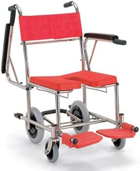 Amazon | カワムラサイクル 入浴・シャワー用車いす/KS4 レッド （肘掛