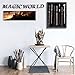 Grhonior 7 Wands Display case Universal Wizard Magic Wand Stand Wall Mount Lockable Wood magiquest Wand Vertical Hanging Holder Box Rack for Wand Collection