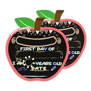 First Day of School Board, First Day of School Sign 10x10 Inch Double Sided Back to School Sign for Boys & Girls, Kindergarten Preschool 1st Grade School Supplies, Back to School Chalkboard First Day of School Board First Day of School Sign 10×10 Inch Double Sided Back to School Sign for Boys Girls Kindergarten Preschool 1st Grade School Supplies Back to School Chalkboard