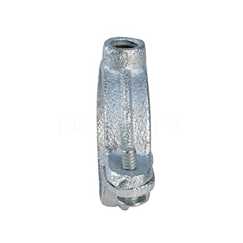 HIGHCRAFT S2PCG-01-10 Industrial Decor 2 Piece Split Ring Pipe Clamp 1 in. Galvanized Iron, with 3/8 in. Rod Fitting, Vintage Mounting Bracket for Tubing, Shower Curtain, Tiki Torch (10 Pack) by HIGHCRAFT - Image 3