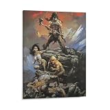 Frank Frazetta Fire And Ice Wall Art Prints Poster Artworks Picture Frame Print Poster Wall Art Painting Canvas Gift Decor Home 08x10inch(20x25cm)
