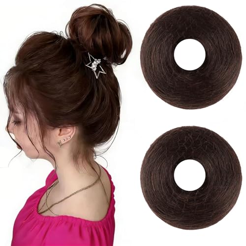 2Pcs Messy Bun Hair Piece 100% Human Hair Bun Chignon