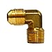MIDLAND INDUSTRIES 10286 90-deg Male Elbow, 1/4-in Male Flared x 1/8-in Male NPTF, Brass