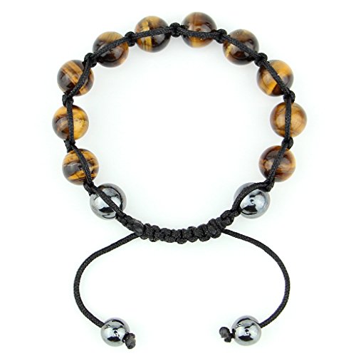 Natural Hematite Lucky Gemstone Bead Adjustable Pull Tied Bracelet Fits All Men Women #TOP1