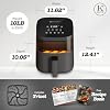 Kitchen Elite Digital Air Fryer Oven with Viewing Window and 8 Presets, 4 Quart, Touchscreen Cooker, Precise Temp Control, Elegant Gray
