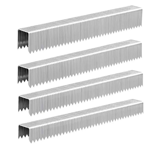 SITLDY Heavy Duty T50 Staples 1580-Count 4 Sizes Includes: 5/16\",3/8\",1/2\",9/16\" Beveled Chiseled Pointed Galvanized Staples, 20 Gauge Galvanized Assorted Size Project Pack
