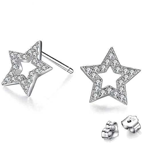 Boucles D'Oreilles Étoile D'Angle En Argent Clous D'Oreilles Tempérament Boucles D'Oreilles Étoiles Simples Cover